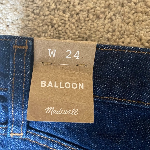 Madewell Balloon Jean SIZE 24 NWT - Picture 3 of 5